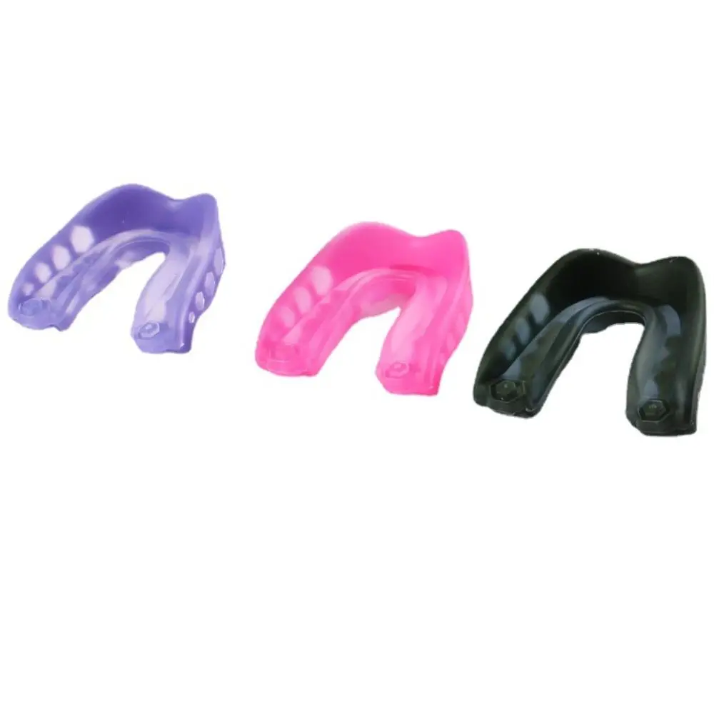 Blue Purple Pink Teeth Protection Sports Safety Professional Silicone Boxing Gum Shield Football Tooth Brace Adult Kids