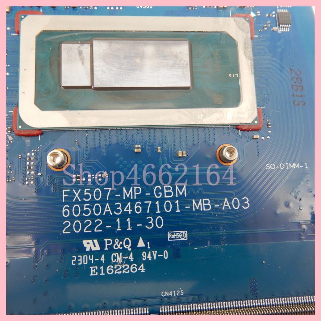 FX507 i7-12th/13th Gen CPU RTX4050/4060 GPU Mainboard For ASUS TUF Gaming F15 FX507 Laptop Motherboard FX507-MP-GBM/FX507-MP-VGT