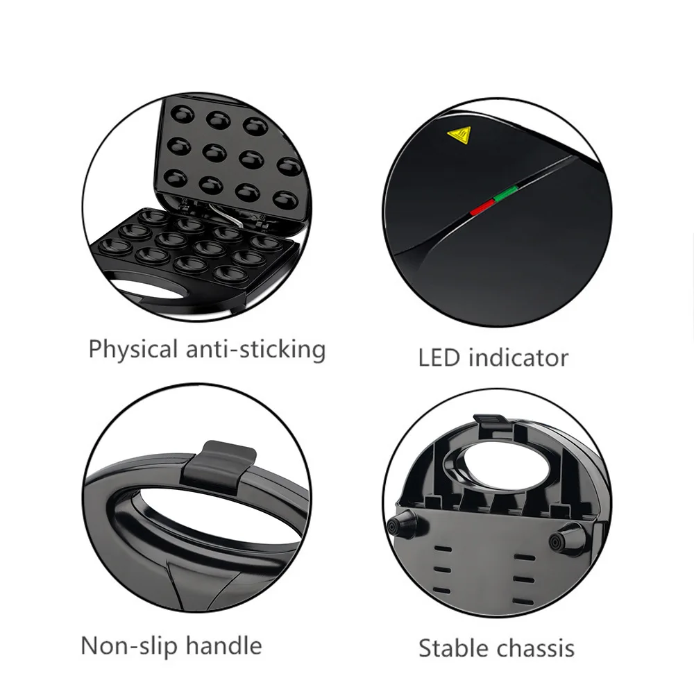 ماكينة صنع كعكة الجوز الكهربائية الصغيرة ماكينة خبز الوافل الأوتوماتيكية محمصة ساندويتش الخبز الإفطار عموم صانع الفواكه المجففة