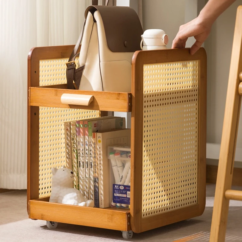 

Firm School bag shelf, removable trolley, book storage rack, artifact, household multi-layer schoolbag table