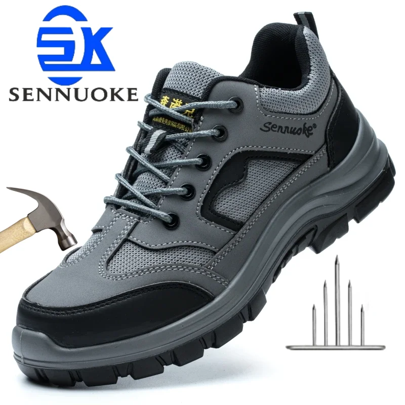 Safety Shoes Men for Work Lightweight Sport Sneakers Steel Toes Safety Tennis Protection for the Feet Original