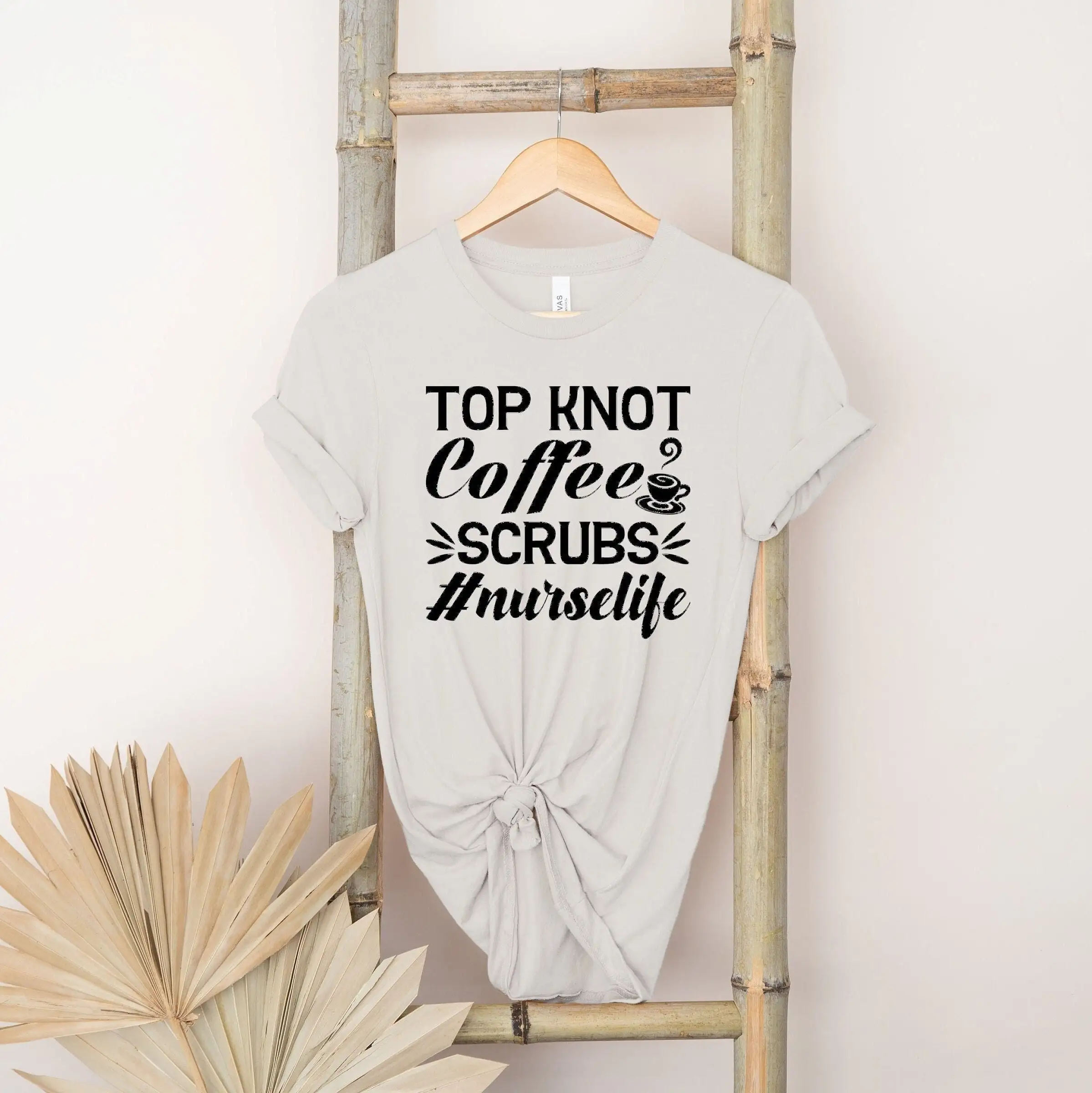 تي شيرت فرك القهوة مضحك ممرضة ممارسة الممرضات أسبوع اقتباس التسليم العمالي #1