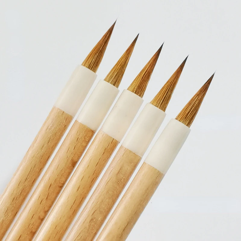 Weasel Hair Brush Chinese Calligraphy Profesional Brushes Small Regular Script Running Cursive Script Copy Scriptures Brush Pen
