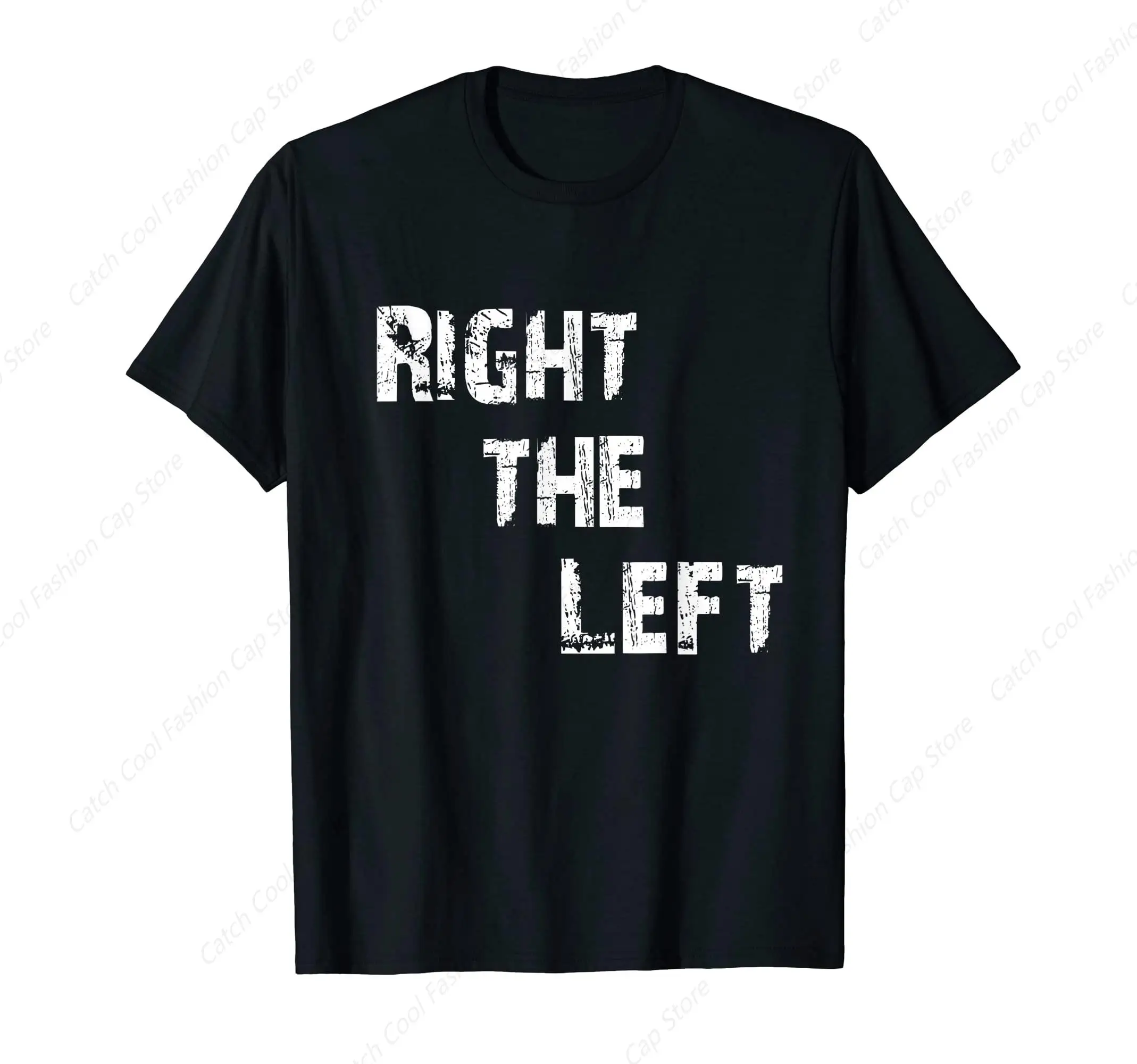 Right And The Left T-Shirt for Men Short Sleeve Cotton Daily Travel Summer Breathable Round Neck Sports Fashion New Trend Tops