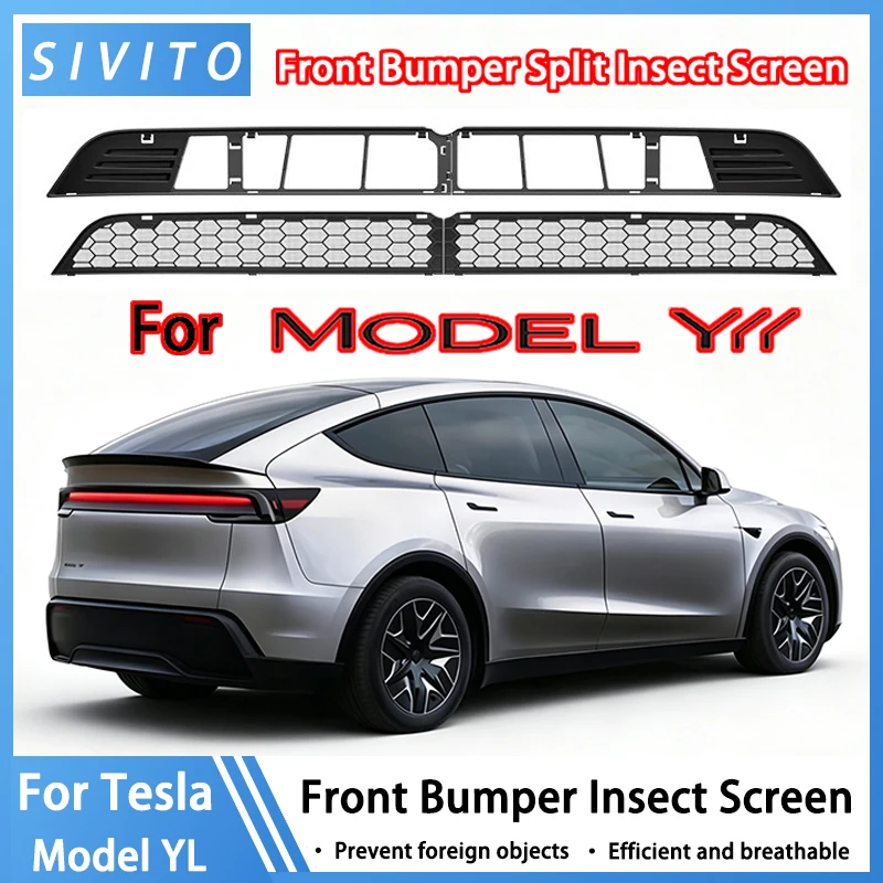 

For Tesla New Model YL 2026 Launch Highland Inner Vent Grille Lower Bumper Anti Insect Net Air Inlet Anti Dust Proof Cover
