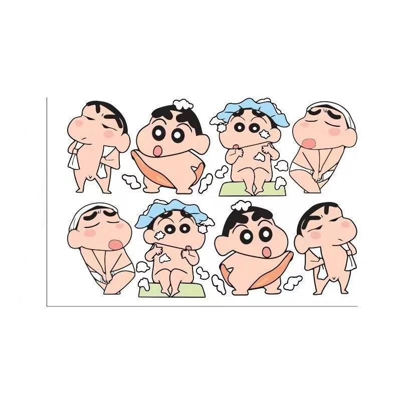 크레용 신짱 만화 창의적인 타일 스티커, 고채도, 개성있는 화장실 방수 강력 스티커 썸네일 3