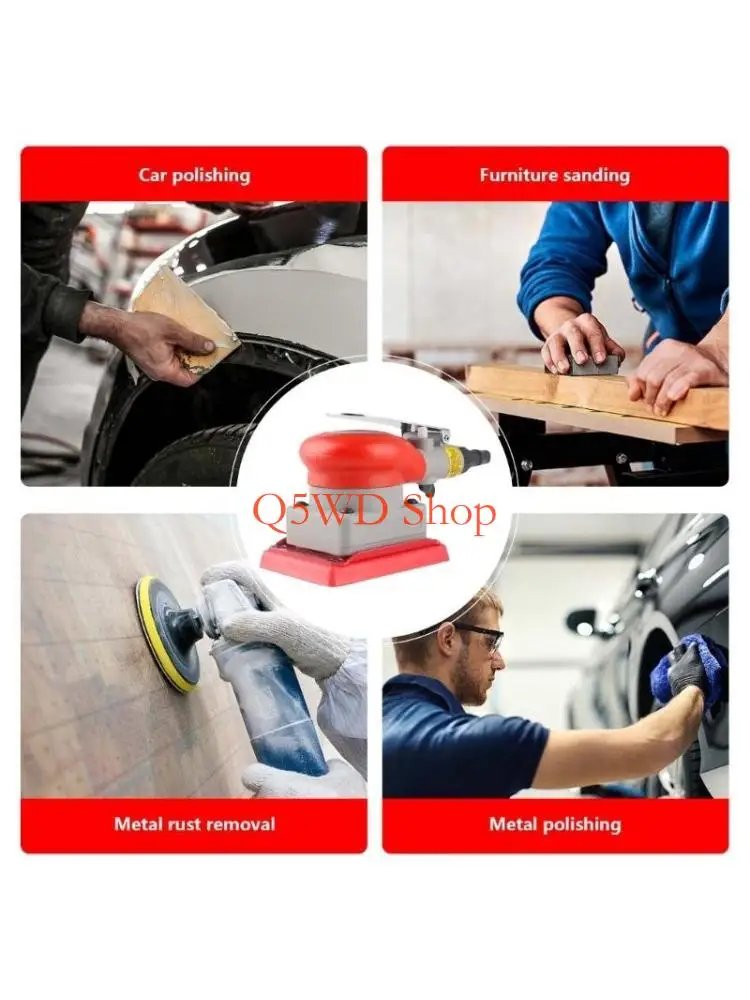 

Q5WD Square Air Sander 75x100mm Precisions Surfaces Maintaining Metal Construction 10000RPM
