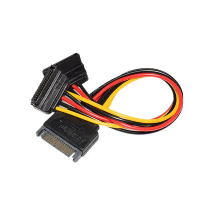 SATA II Hard Disk Power 15Pin SATA Male To 2 Female 15Pin Power HDD Splitter High Quality Y 1 To 2 Extension Cable 20CM image 4
