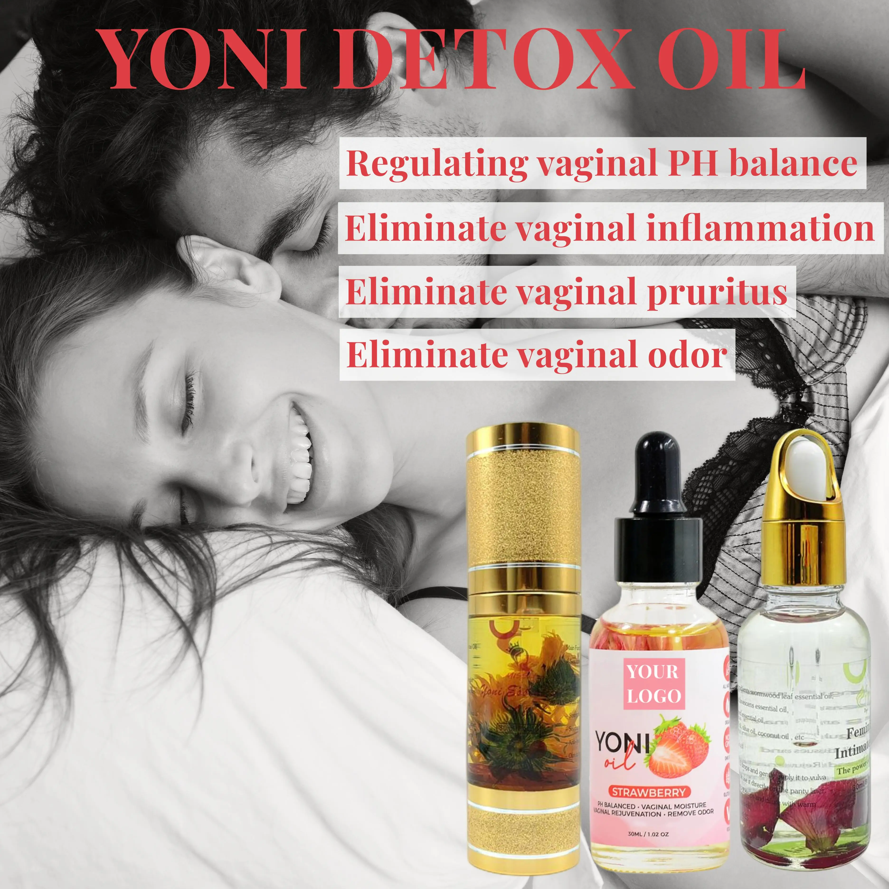 Hot Selling Intimate Vagina Lubricant Oil Massage Rose Yoni Detox Oil