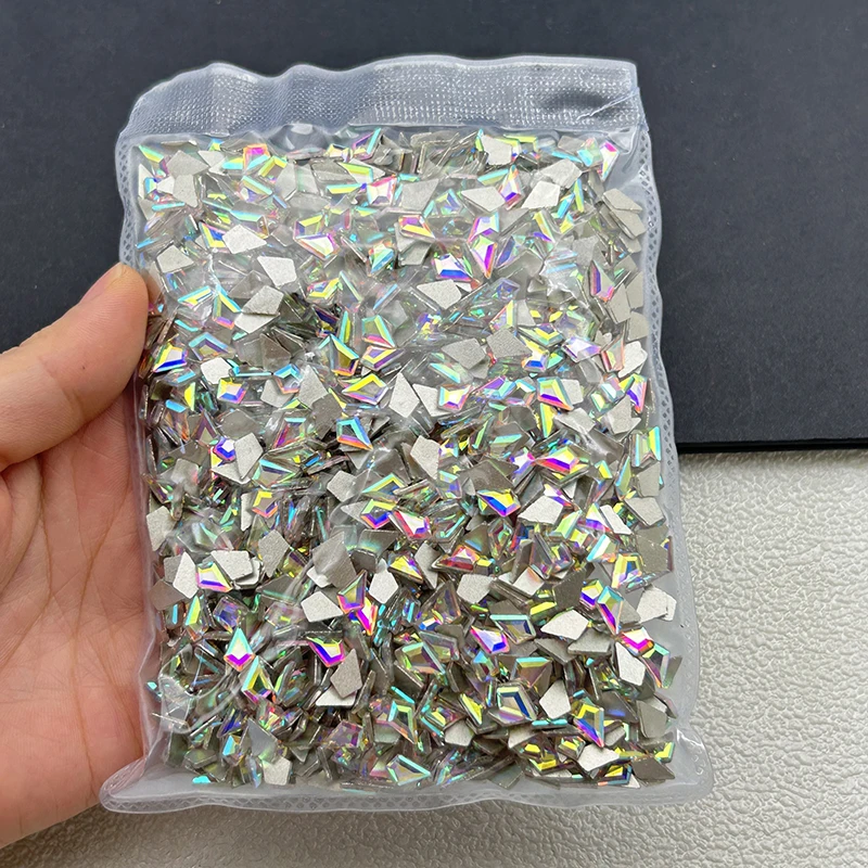 1440pcs Flatback Glass Crystal Nail Art Rhinestones Fancy AB Shaped Diamond For Nails Decoration Glitter Stone Manicure Supplies