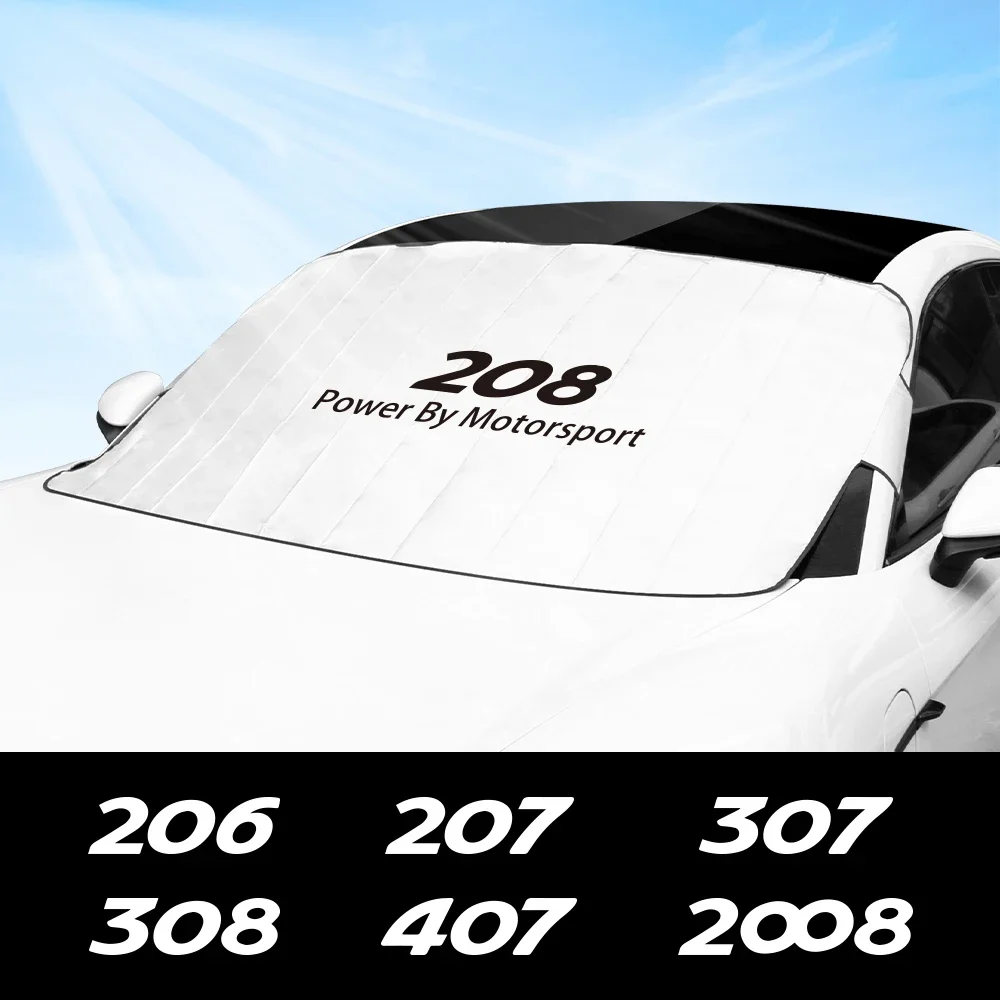 

Солнцезащитный козырек на лобовое стекло автомобиля, аксессуары для Peugeot 206 207 208 301 307 308 T9 406 407 408 508 2008 3008 5008 RCZ