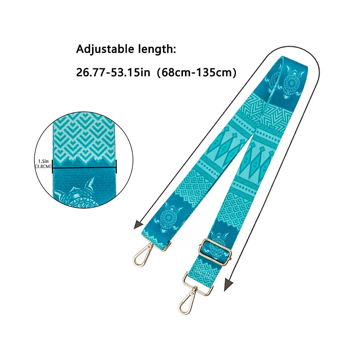 Sea Turtle Adjustable Strap Crossbody Shoulder Wide Bag Strap Bag DIY Women Shoulder Bag Handles Strap Adjustable Hanger Parts