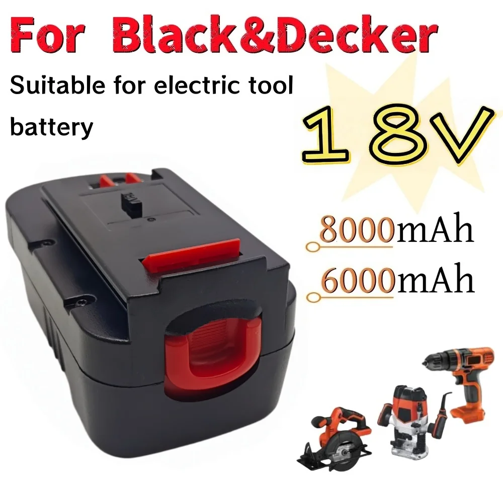 

For Black&Decker 18V Battery 10.0Ah Power Tool A18 A1718 A18NH HPB18 HPB18-OPE FS1800CS FS1800D FS1800D-2 FS1800ID