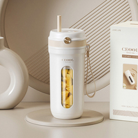 Mini Portable Electric Juicer Blender 350ML USB Rechargeable Smoothie Maker with 10 Blades Fruit Mixer Squeezer Juice Cup