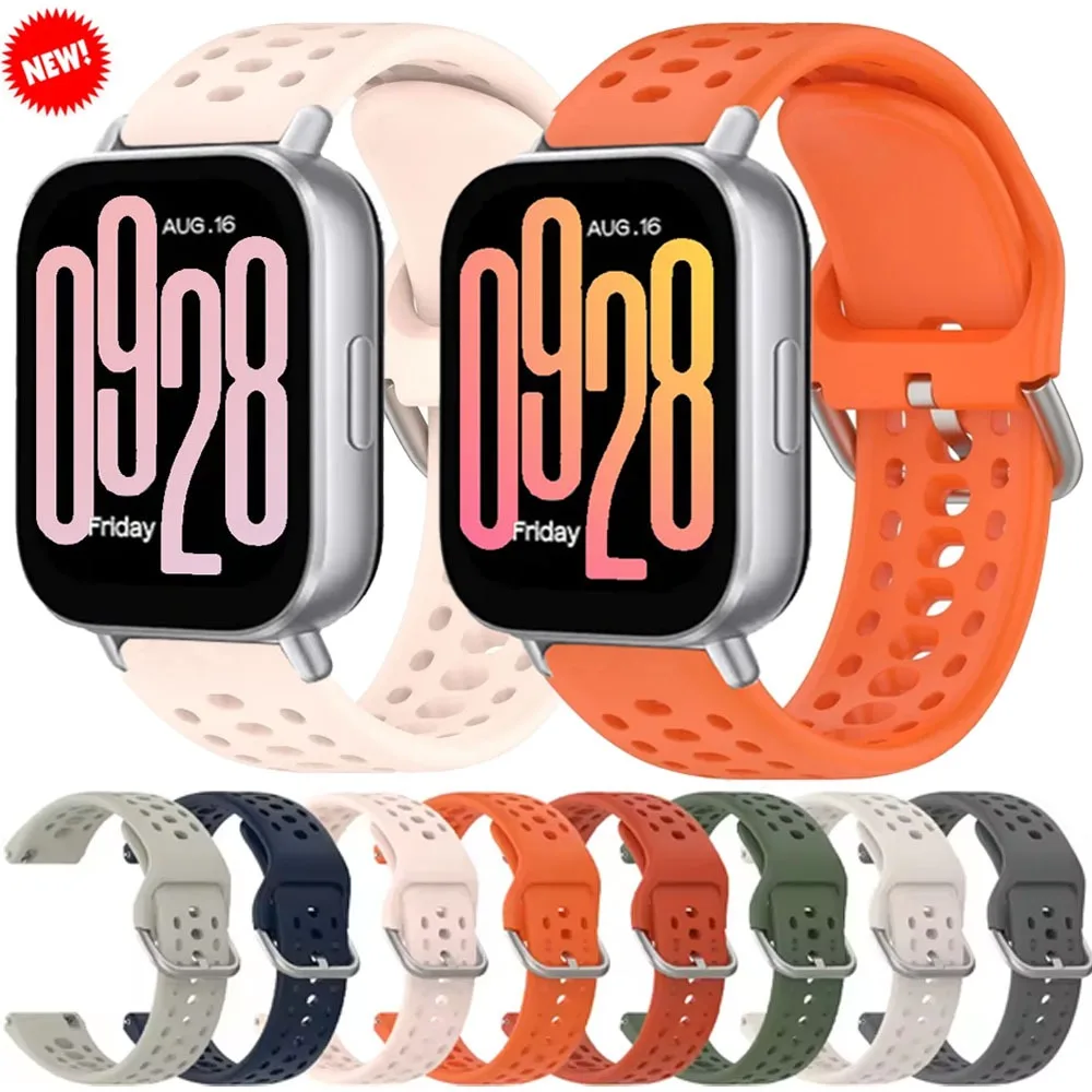 22mm Official Silicone Strap for Redmi Watch 5 Lite/Active Sport Bracelet Amazfit Active Max/Bip Max 6 5 Huawei Watch Ultimate 2