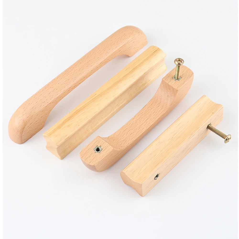 Handle Wooden Wardrobe Drawer Cabinet Solid Wood Handle Furniture Cabinet Door Handle Hole Spacing 64mm-1000mm