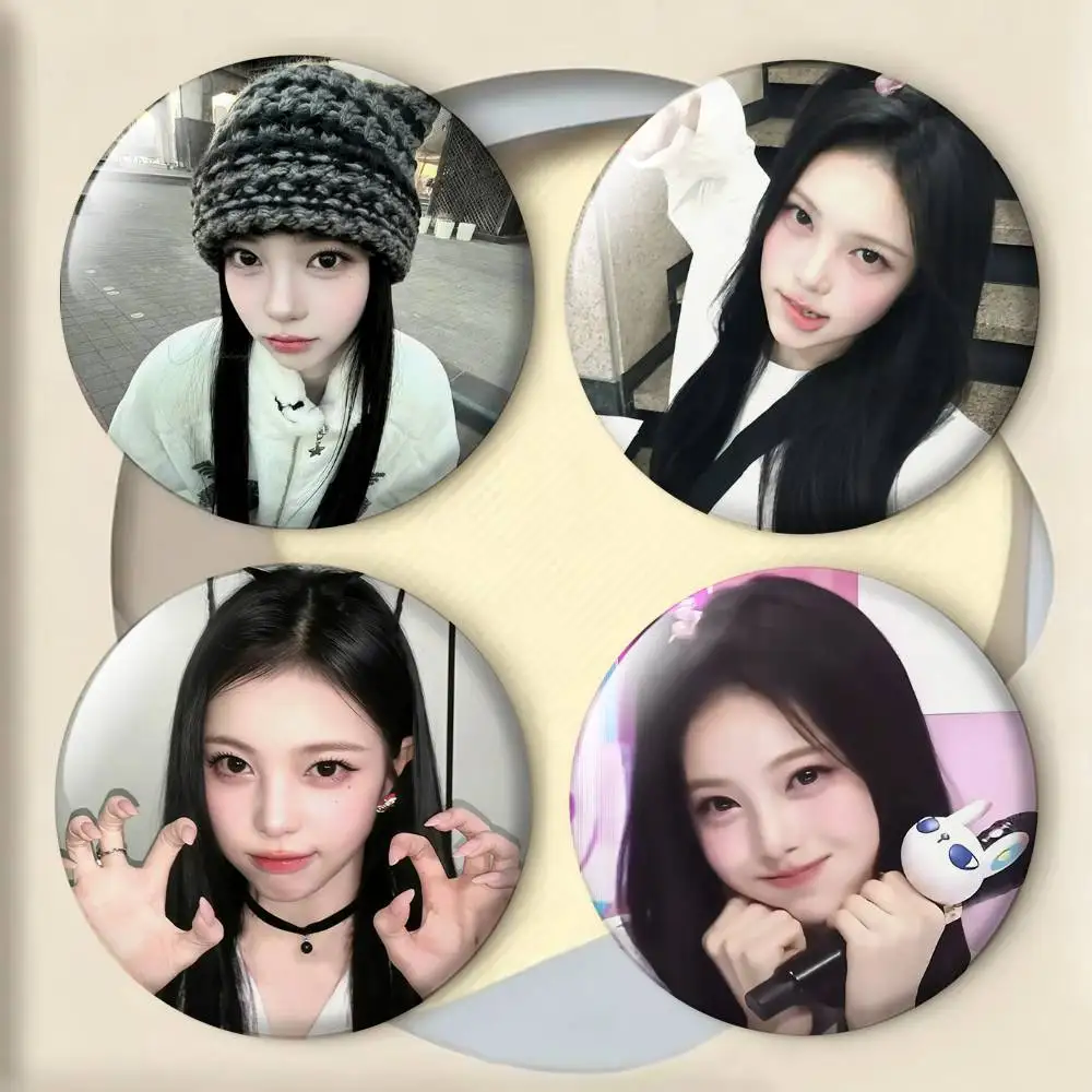 

IAN J-Jung L-Leean H-Hearts2Hearts Laser Badge Creative Pins Brooch for Bag Clothes Hat Decor Gifts Fans Collect