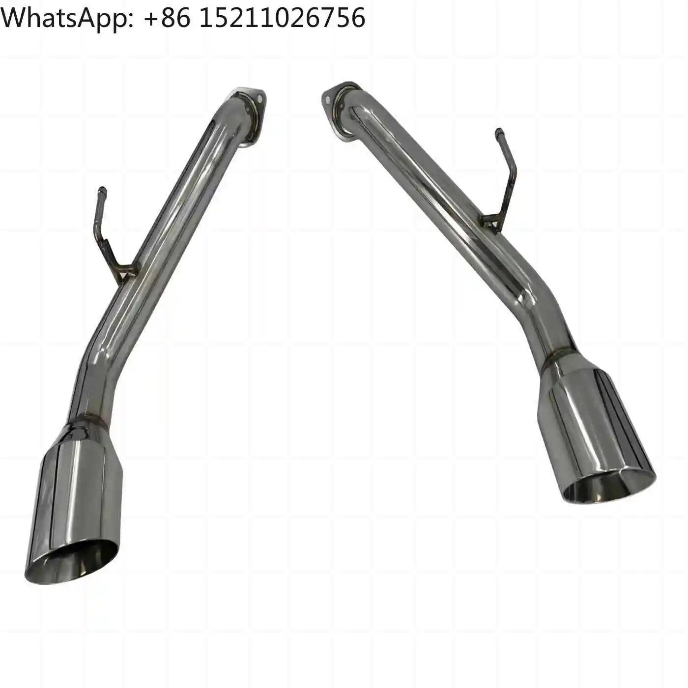 For Straight Axleback Exhaust Pipe 2014-2022 Infiniti Q50/Q50S Sedan Muffler Removal 2WD/AWD Tips Polished Stainless Steel 304