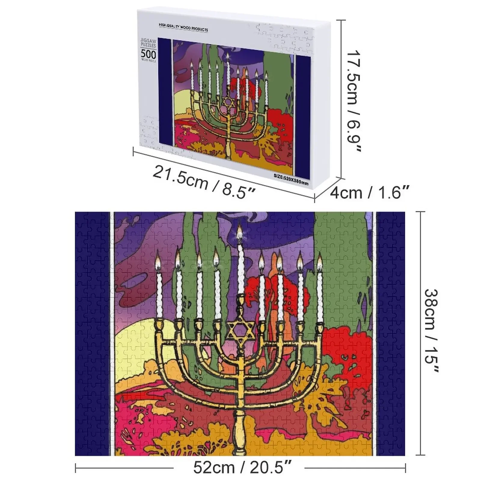 الشموع في النافذة. أحجية الصور المقطوعة اسم خشبي شخصي أعمال فنية خشبية مخصصة لغز الكبار