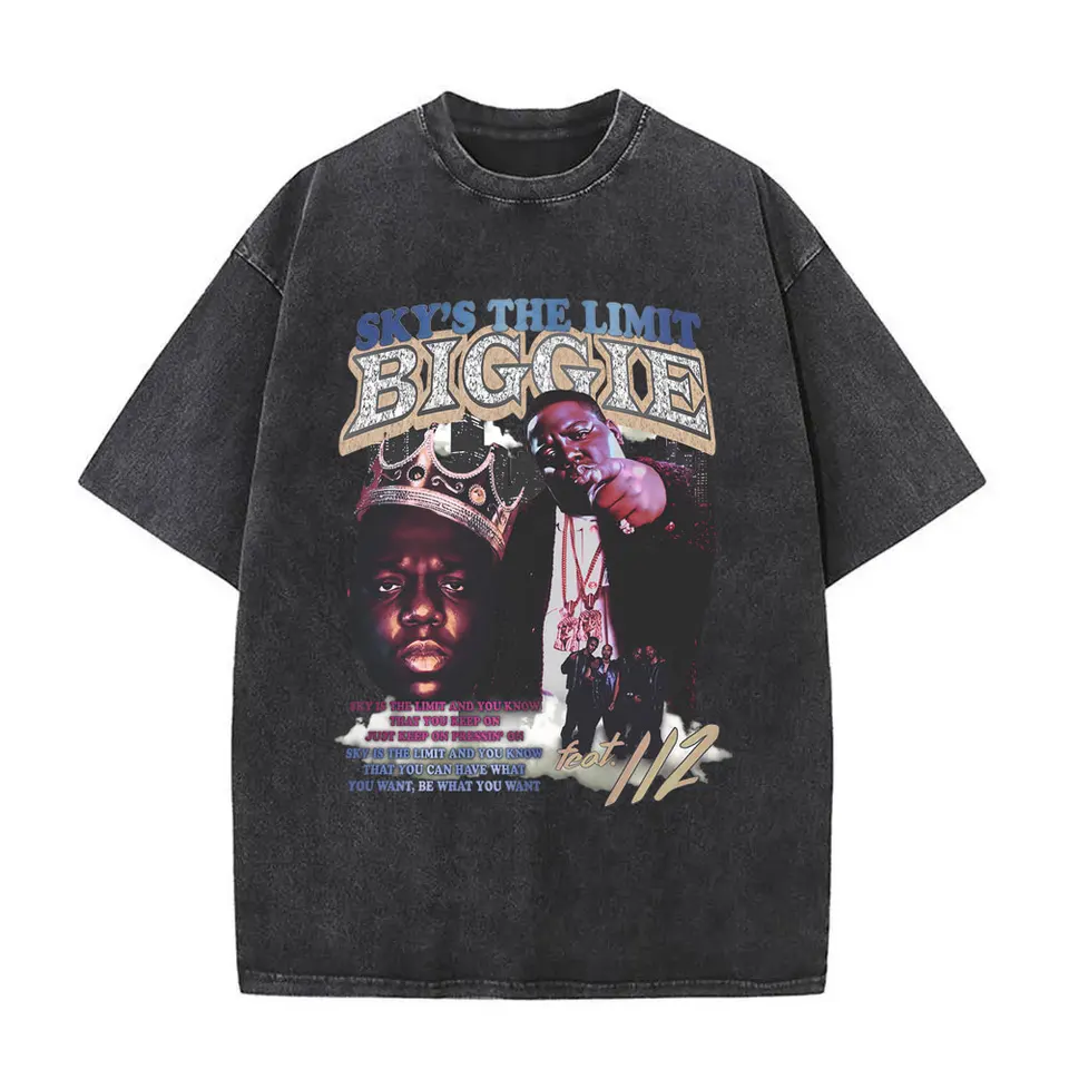 Washed Vintage Rapper The Notorious Big T-shirt Biggie Smalls