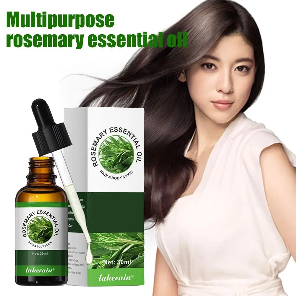 30ml Rosemary Hair Essential Oil Hair Oil Hair Care Serum for Hair Strengthening Nourishing Split Ends V6E4