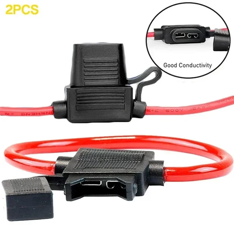 5/10pcs Car Mini Blade Fuse Holder Splash-proof Box with Fuses Blade Wire Cutoff Switch Socket Automotive Fuse Socket