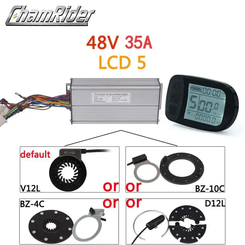 Ebike KT Controller Kit Dual Mode Sinus LCD5 Display PAS 36V 48V 52V 250W 500W 1000W 1500W 22A Elektrische Fiets Accessoires