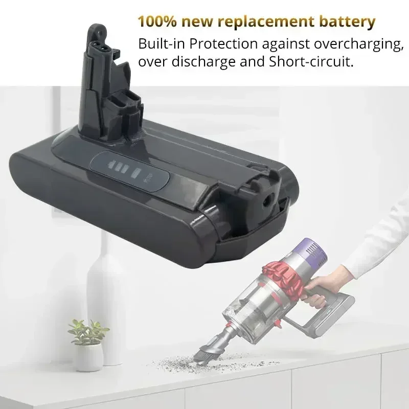 Batterie de remplacement V10 pour batterie Dyson 12800mAh 25.2V V10 Compatible avec Dyson SV12 Animal V10 absolu