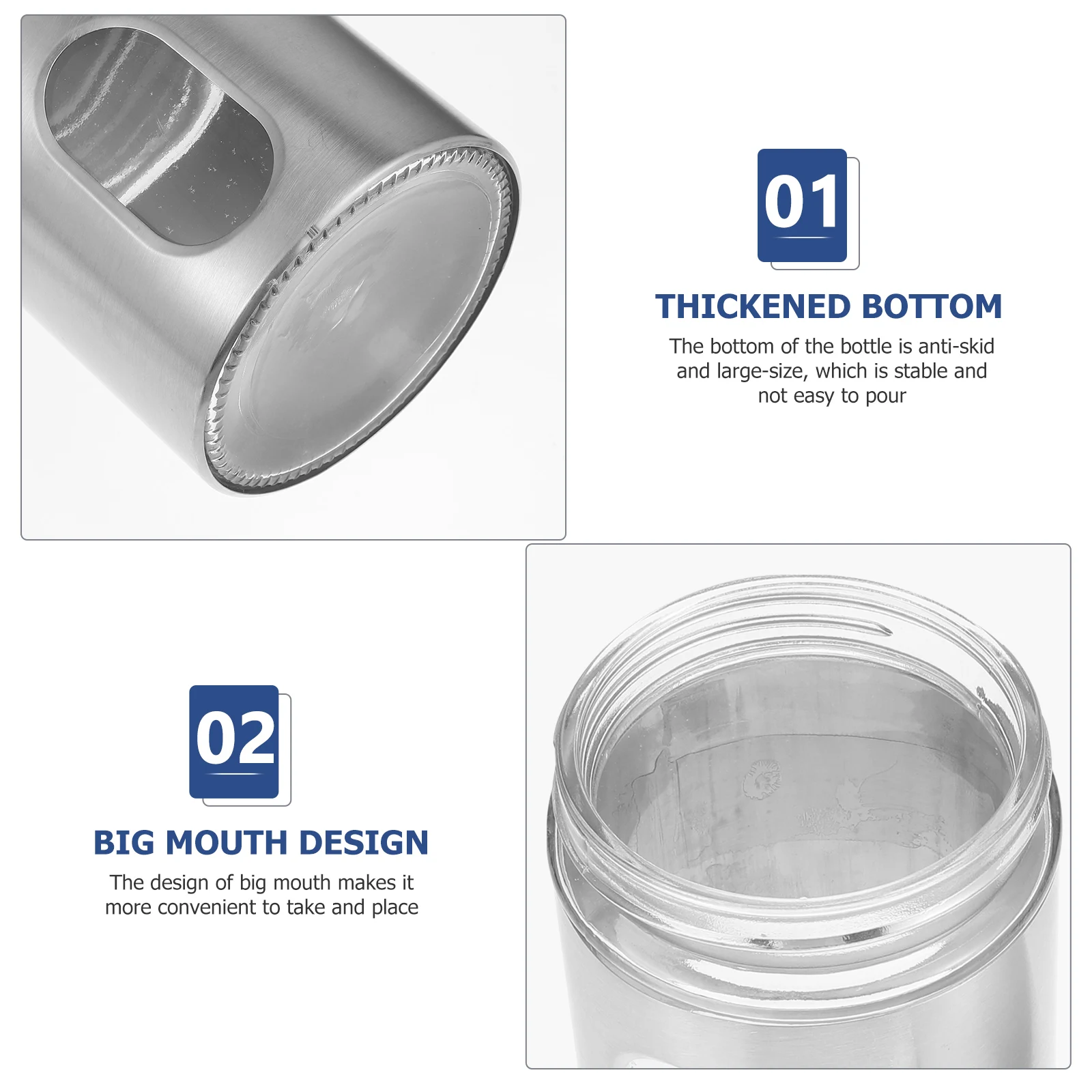 

1Pcs Stainless Steel Storage Tank High Quality Sealed Container Kitchen Organizer Dry Food Coffee Tea Storage Jar