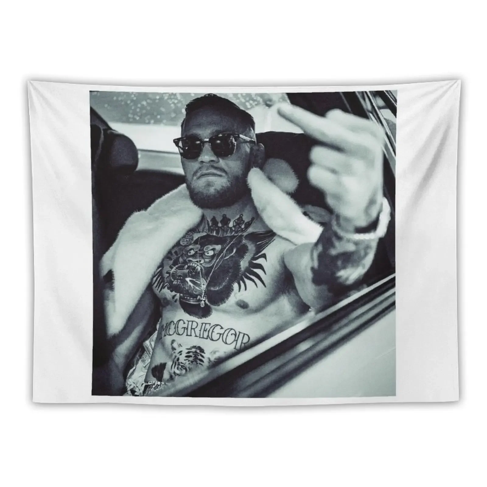 Conor McGregor Middle Finger - Notorious Tapestry Cute Decor Luxury Living Room Decoration Tapestry