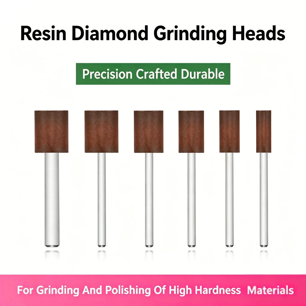 Diamond Resin Bond Grinding Head Die Grinder Polishing Wheels for High Hardness Metal Deburring & Inner Hole Finishing