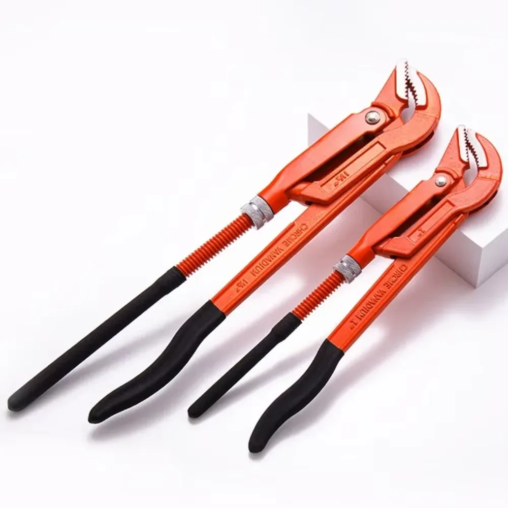 Adjustable Pipe Wrench 1-1.5Inch Eagle Point Pliers Heavy Duty Plumbing Tool with Large Throat