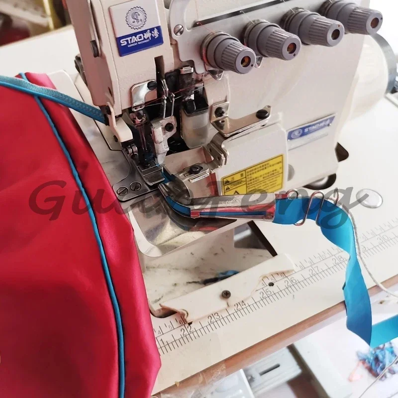 Piping & Cord Tape Binder Folder, Industrial Overlock Sewing Machine Attachment for Rope Edge Rolling & Binding