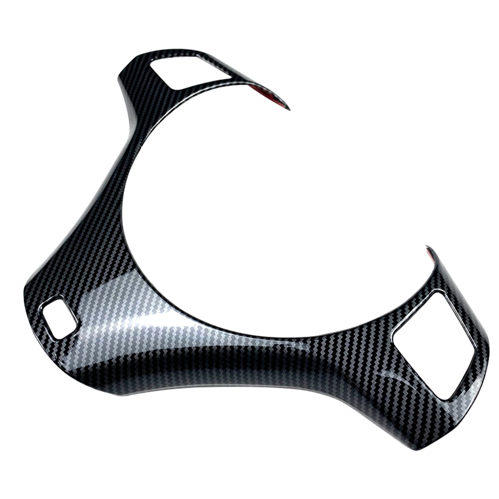Carbon Fiber Look Interior Steering Wheel Panel Cover Trim Sticker For BMW 3 Seires E90 E91 E92 E93 2005-2012 Advance Versions