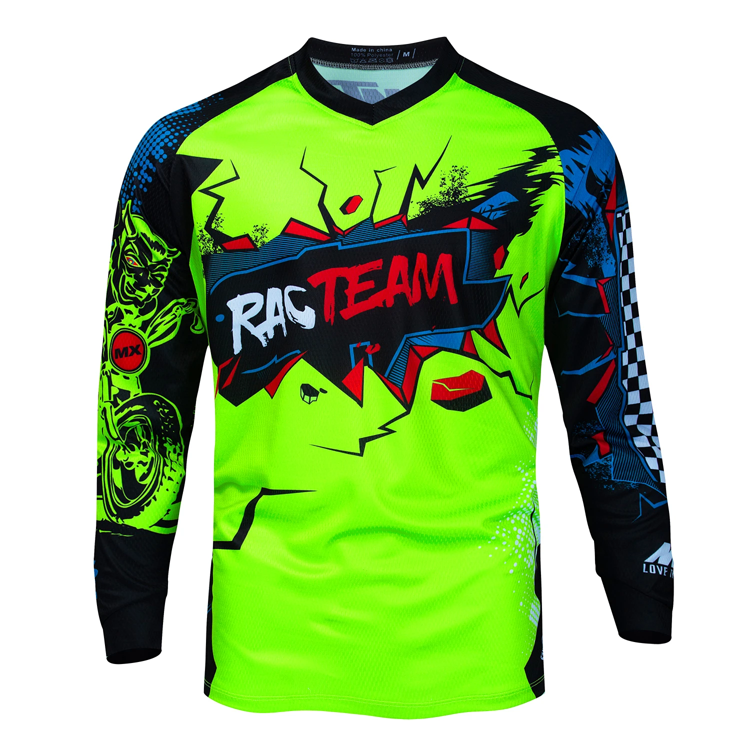 남성용 통기성 긴팔 사이클링 저지, 빠른 건조, 수분 흡수, MTB 산악 자전거 셔츠, 자전거 및 라이딩 스포츠 