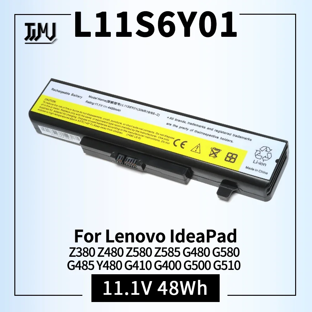

Z380 Z480 Z580 Z585 G480 G580 Laptop Battery for Lenovo IdeaPad Y480 Y580 Series Compatible P/N：L11S6Y01 L11L6Y01 45N1043 G500