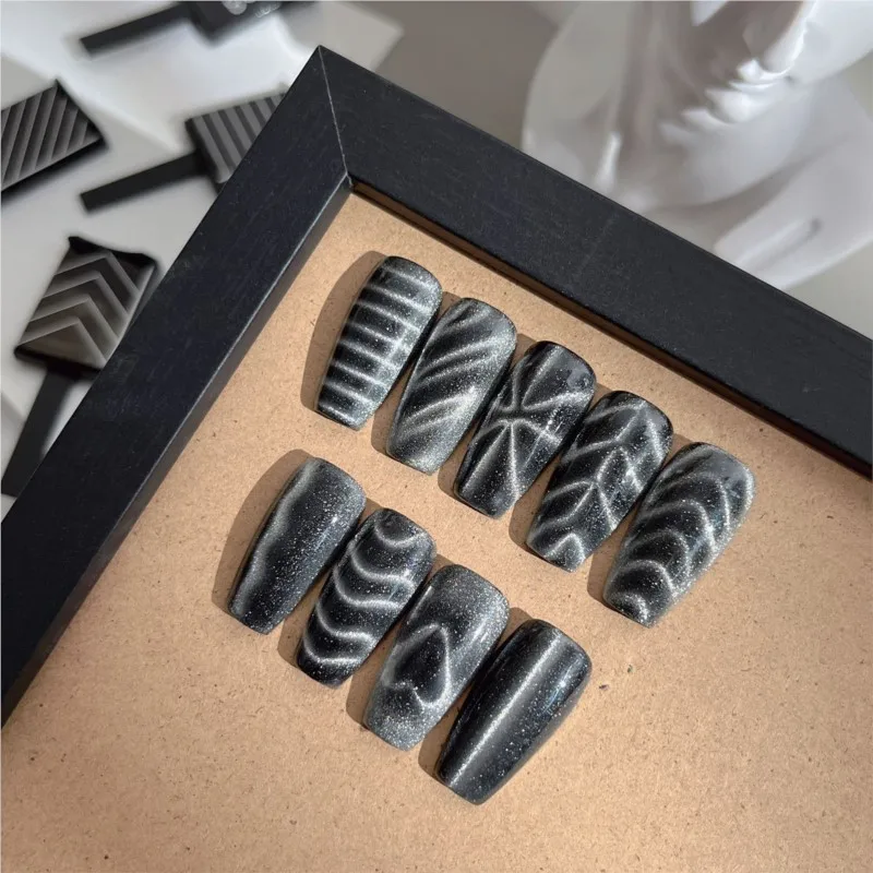 4/5 قطعة ثلاثية الأبعاد عين القط مسمار الفن المغناطيس قوي متعدد نمط القلب/موجة/خط أنماط UV هلام البولندية سميكة قضيب مغناطيسي مانيكير أداة