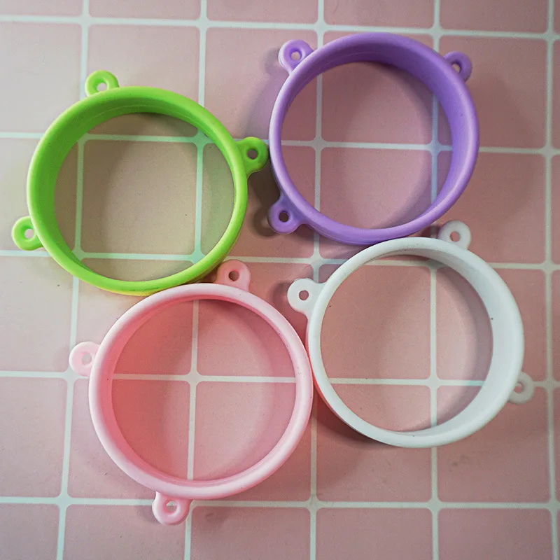 Silicone water cup high-elastic strap handle water bottle rope loop 5CM diameter of beverage bottle sleeve10piece