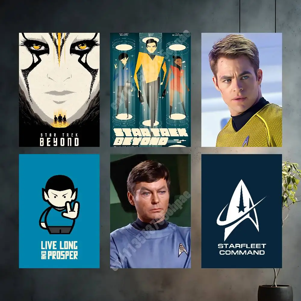 S-Star T-Trek Kirk Spock McCoy Aesthetic Poster Gallery Prints HD Home Wall Art Stylish Decoration