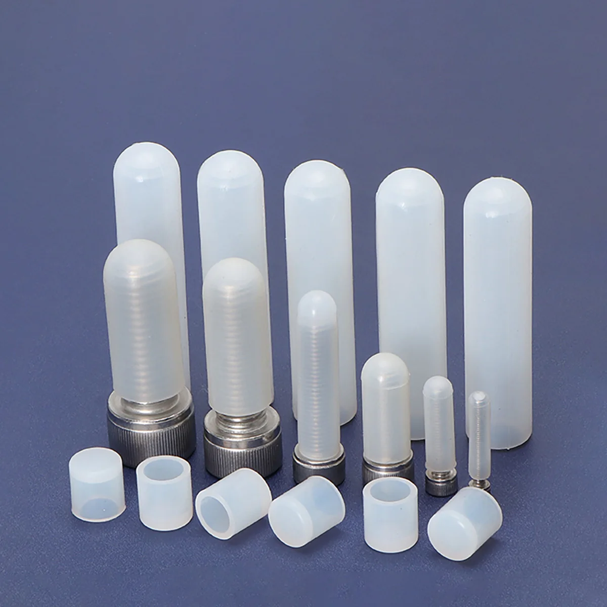 Electroplated Silicone Cap/Screw Thread Dust-Proof  Protection Plastic Sleeve