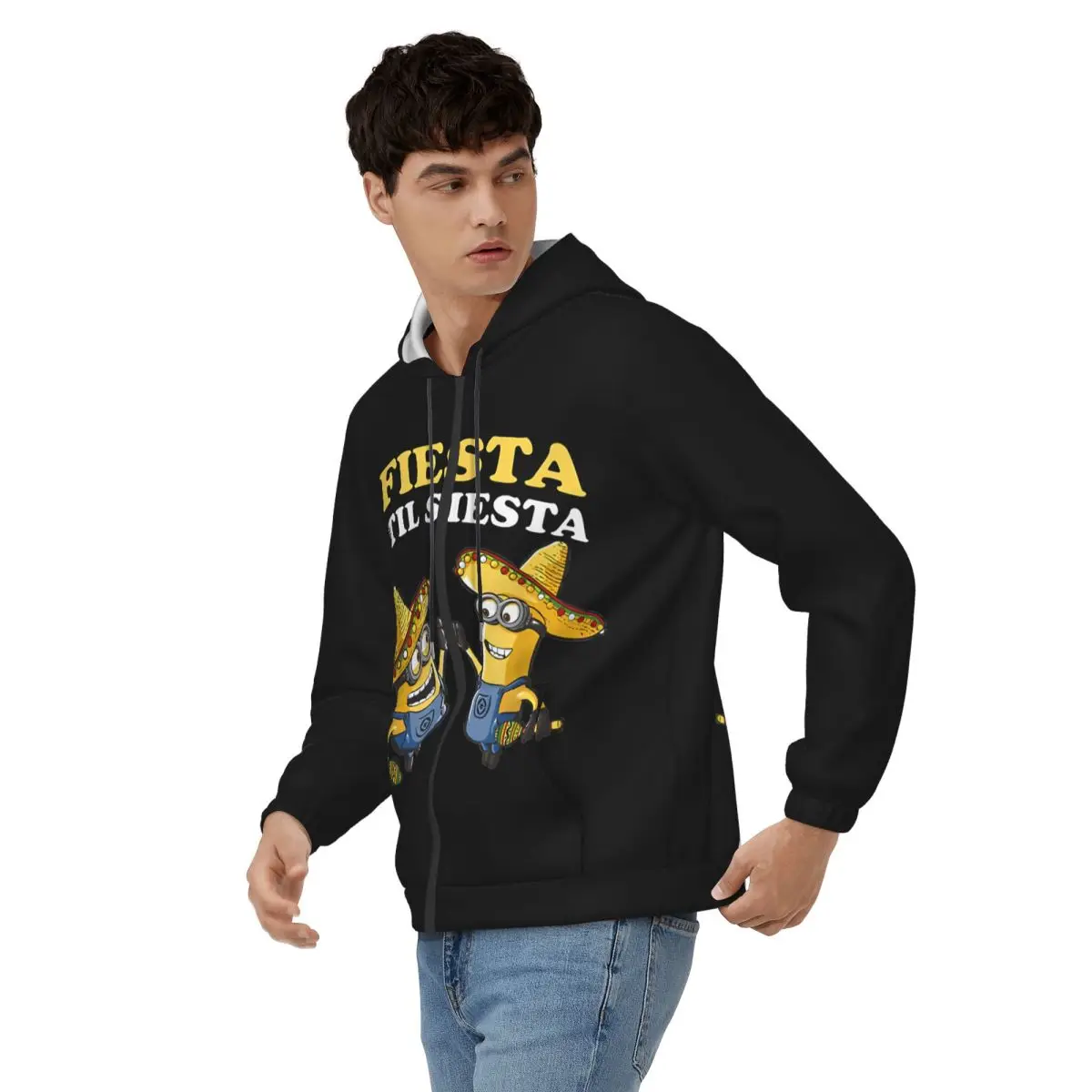 Despicable Me Minions Sombrero Portrait Men Hoodie Despicable Me Minions Clothing  Crazy Hoodies Adult