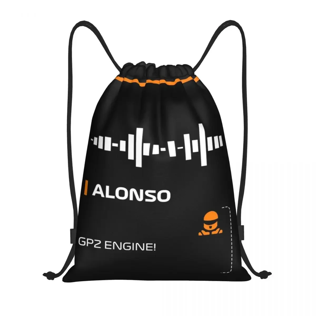 Alonso 14 Engine Drawstring Backpack Bags Women Men Lightweight Fernando Sports Car Gym Sports Sackpack Sacks for Traveling