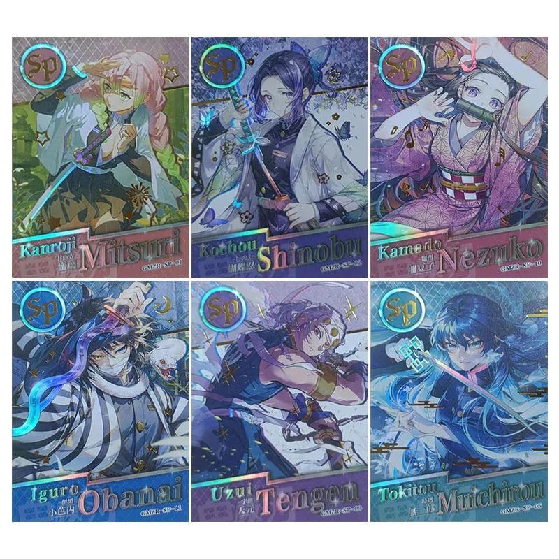 Anime Demon Slayer SP Cards Kanroji Mitsuri Tokitou Muichirou Iguro Obanai Collection Cards Birthday Gift Children's Toys