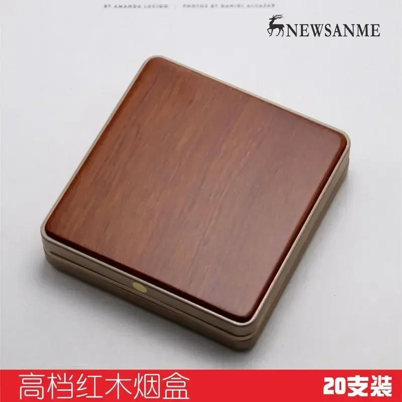 High-end Mahogany Cigarette Case Portable Clamshell Business People Carry Cigarette Case Accessories