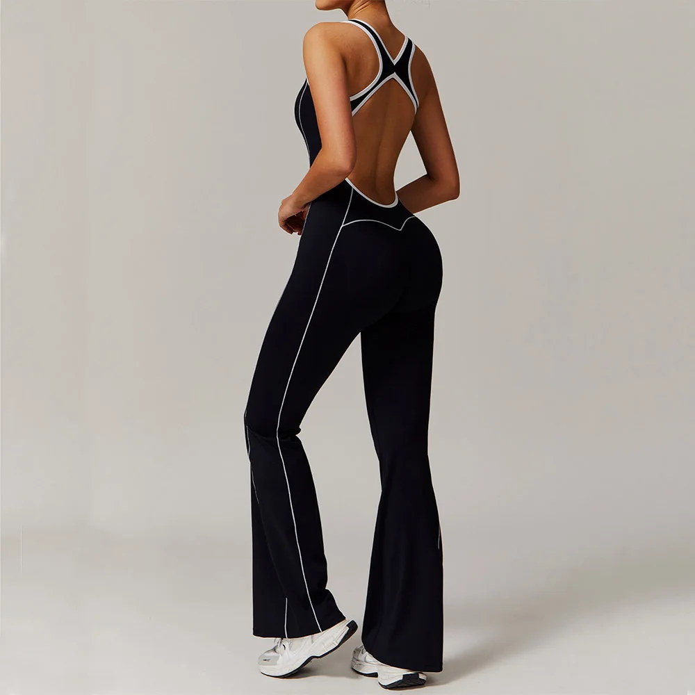 Women One-piece Yoga Jumpsuit Gym Fitness Sports Bodysuits Workout Overalls High Elastic Cycling Bodysuit SportsWear Gym Clothes