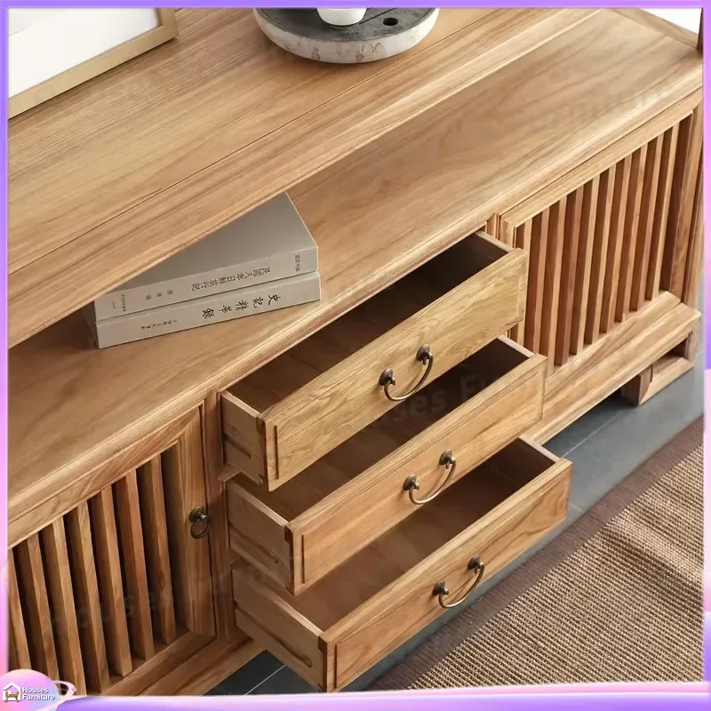 Solid Wood Shoe Cabinet Storage Organizer with Drawers Modern Entryway Hallway Furniture Floor Standing Rack for Living Room view 6
