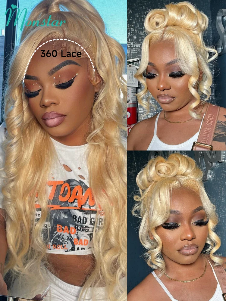 360 Lace Frontal Wig 13x4 13x6 613 Blonde Body Wave Lace Front Wig Pre plucked Transparent Brazilian Human Hair Lace Frontal Wig