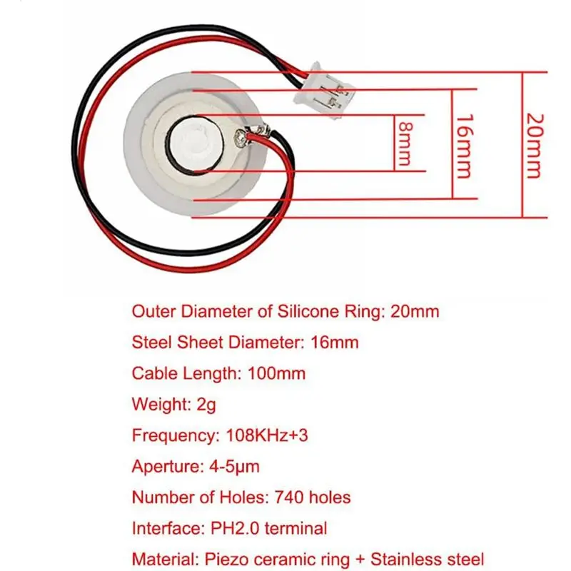 Hot Selling 6Pack DC 5V USB Humidifieration Atomization Disc Mirco Interface Atomization Drive Circuit Board For DIY Home