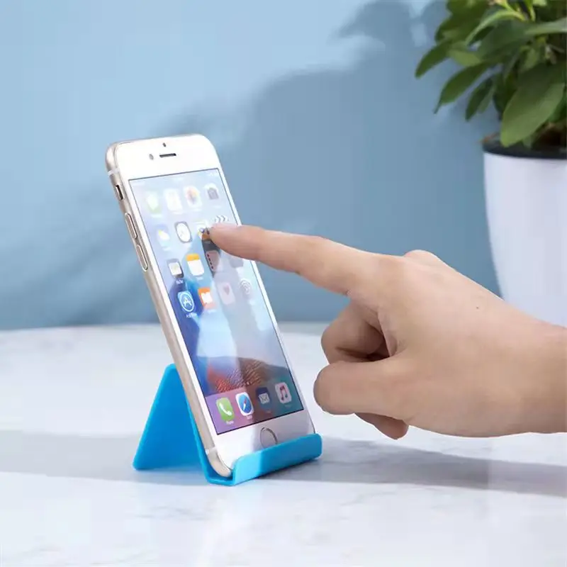 Lazy Bracket Mobile Phone Holder Table Desktop Stand Plastic Desk Mount Candy Color Mini Portable Holder Bracket for Smartphone