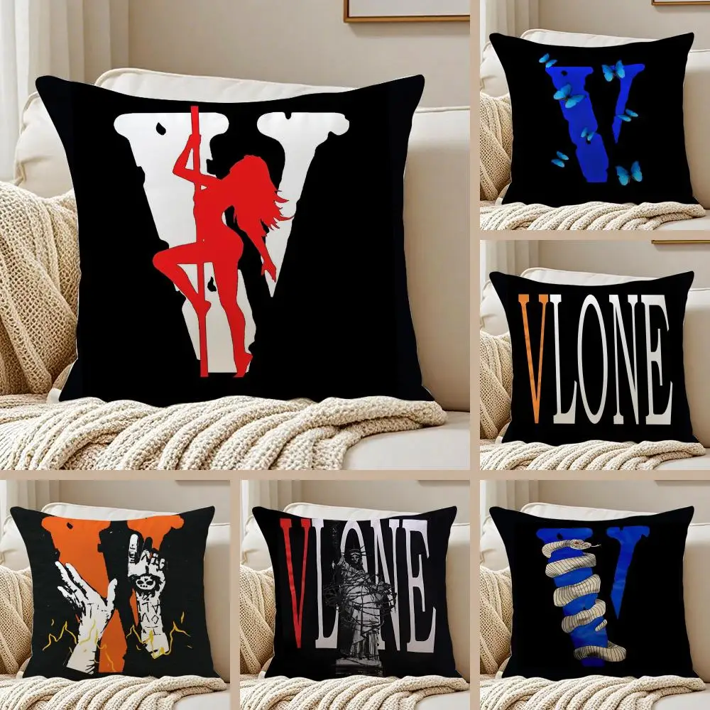 Funda de Almohada de Felpa Suave Vlone, Funda de Cojín con Estampado a Doble Cara, Cierre Oculto, Decoración del Hogar